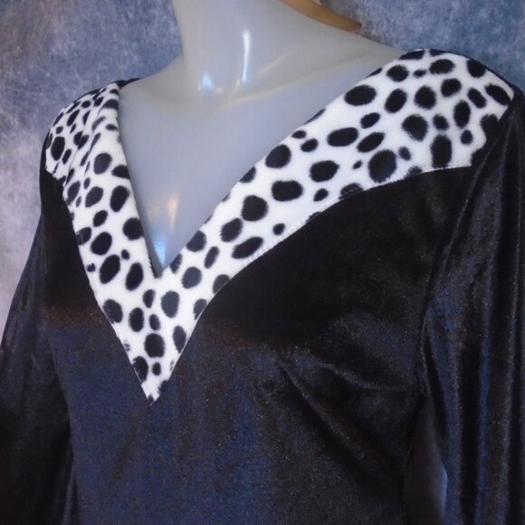 Women's Costume for Evil Queen + Crown with Blinking Lights - Picture 3 of 9